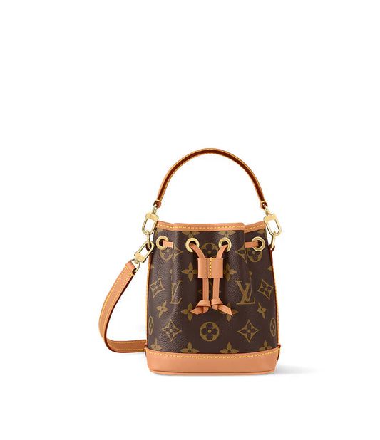 LOUIS VUITTON NANO NOÉ BRUIN — TAS
