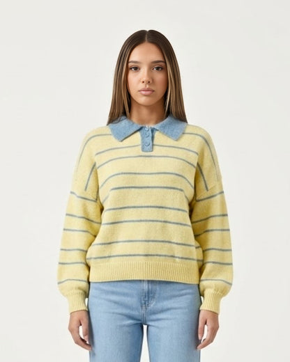 Lemon Polo Knit — Trui